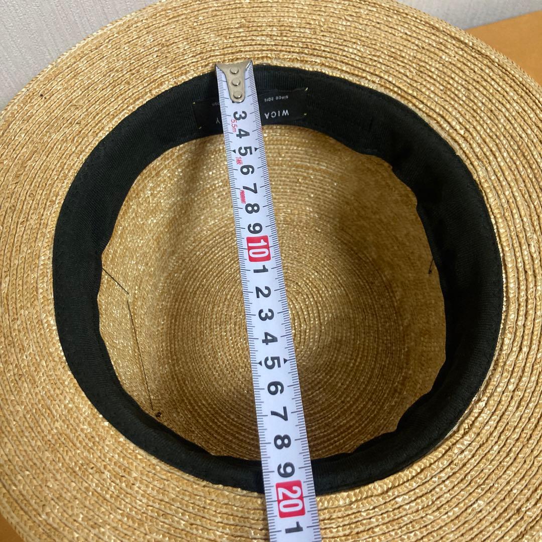 wicagrocery ウィカグロサリー　極太リボン麦わら帽子