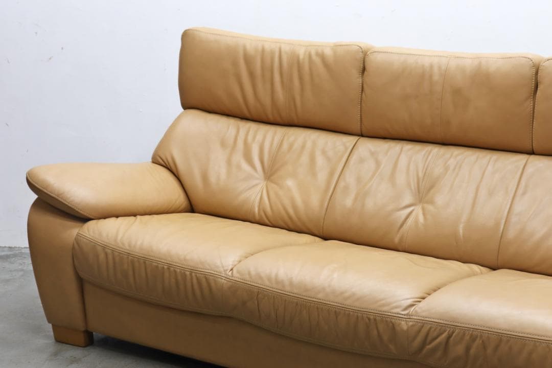 karimoku カリモク ZT73 本革 レザー 3P ソファ モダン