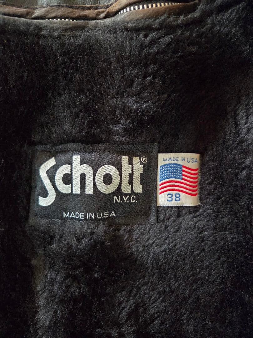 Schott 【人気ブランド】 　シングルレザー ジャケット 　ブラック