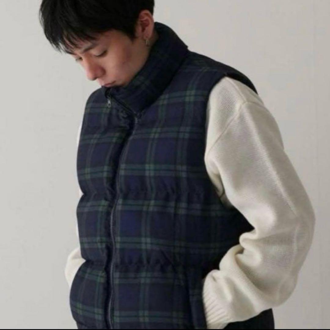 Bargiee ダウンベスト チェック柄
