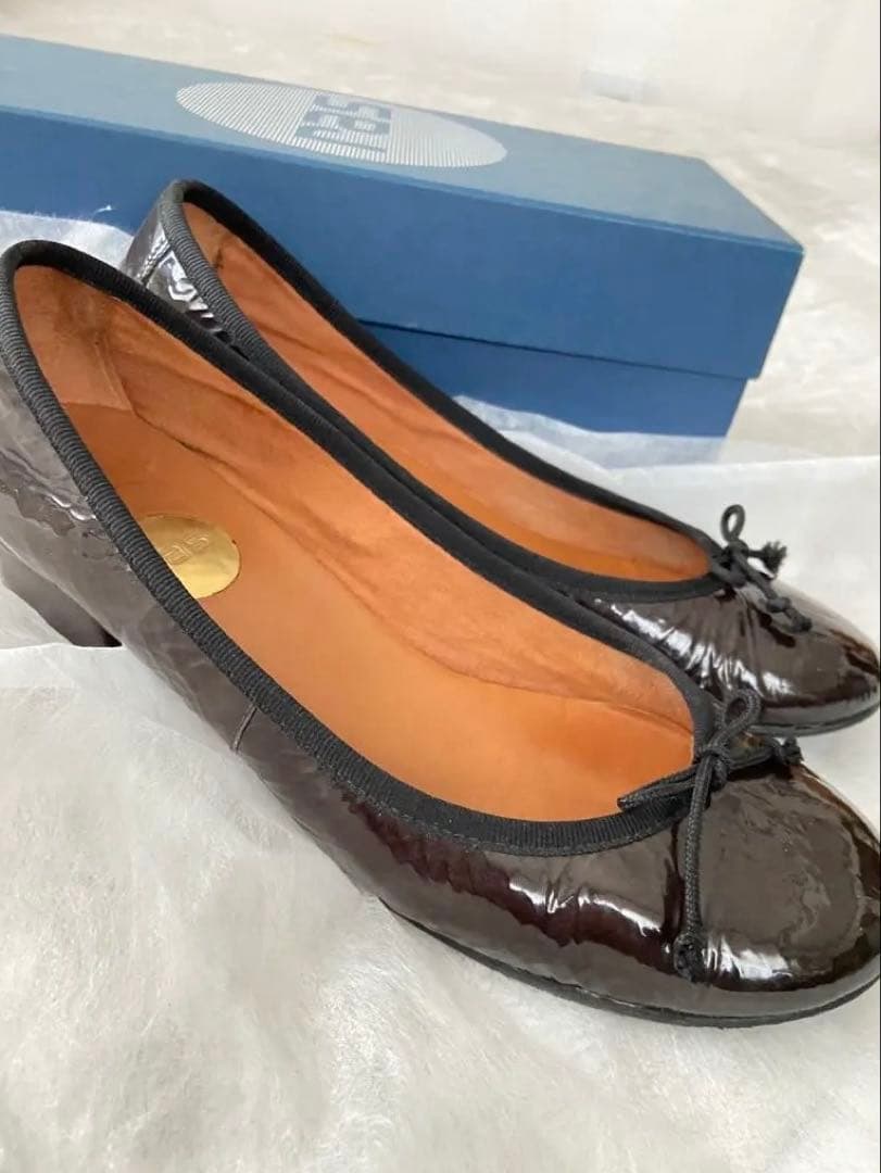 RAS ラス エナメル バレエシューズ 37｜スペイン製 本革 フラット