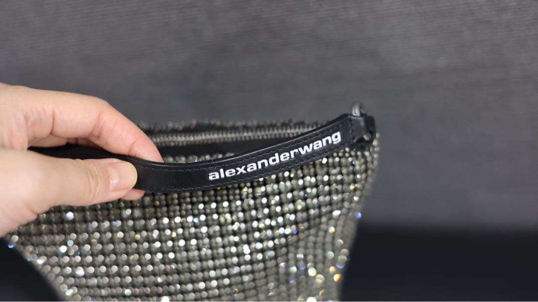 アレキサンダー・ワン ブラック スタッズ ハンドルバッグ パーティーバッグ