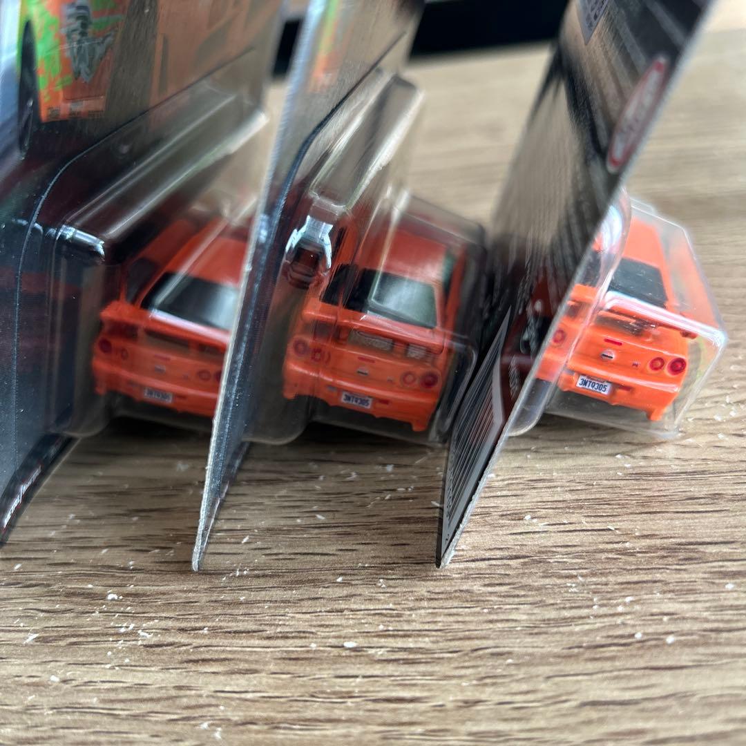 ホットウィール　ワイルドスピード　GT-R (BNR34) 3台セット