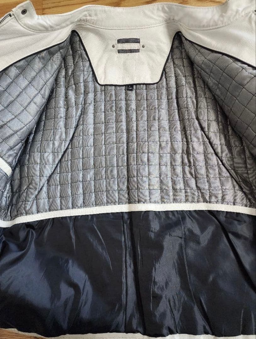 WIESONS LEATHER 本革 白い革ジャン　火の鳥