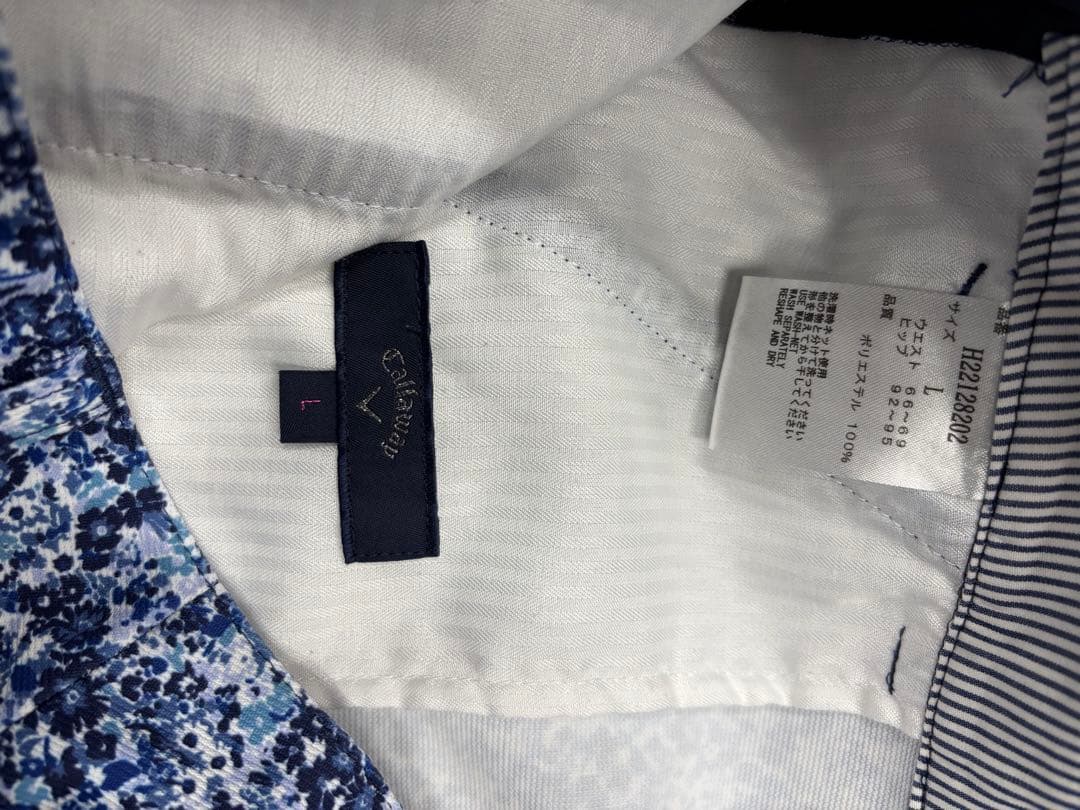 callaway 半袖　スカート 上下　セット アップ　L 花柄　美品　ゴルフ