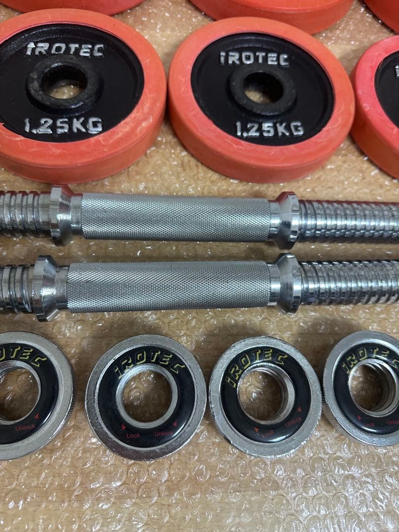 早い者勝ち アイロテック　ダンベルシャフト　ラバーダンベルプレート