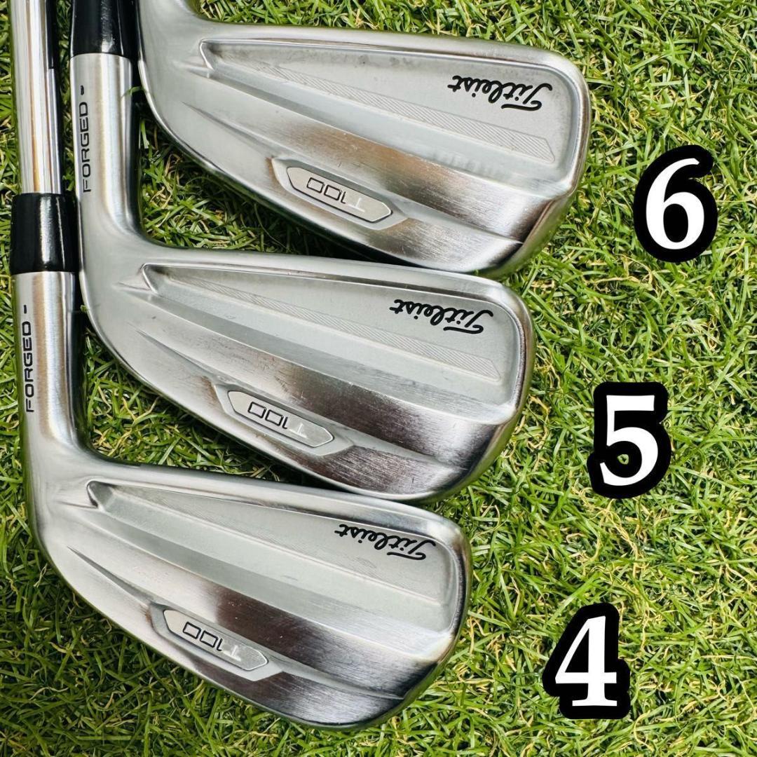 【良品】王道 タイトリスト T100 2021 メンズアイアンセット 7本 S