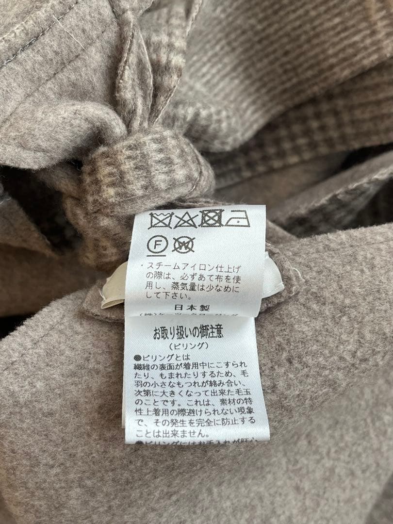 【美品】 yori ヨリ グレンチェック リバーシブルジレ