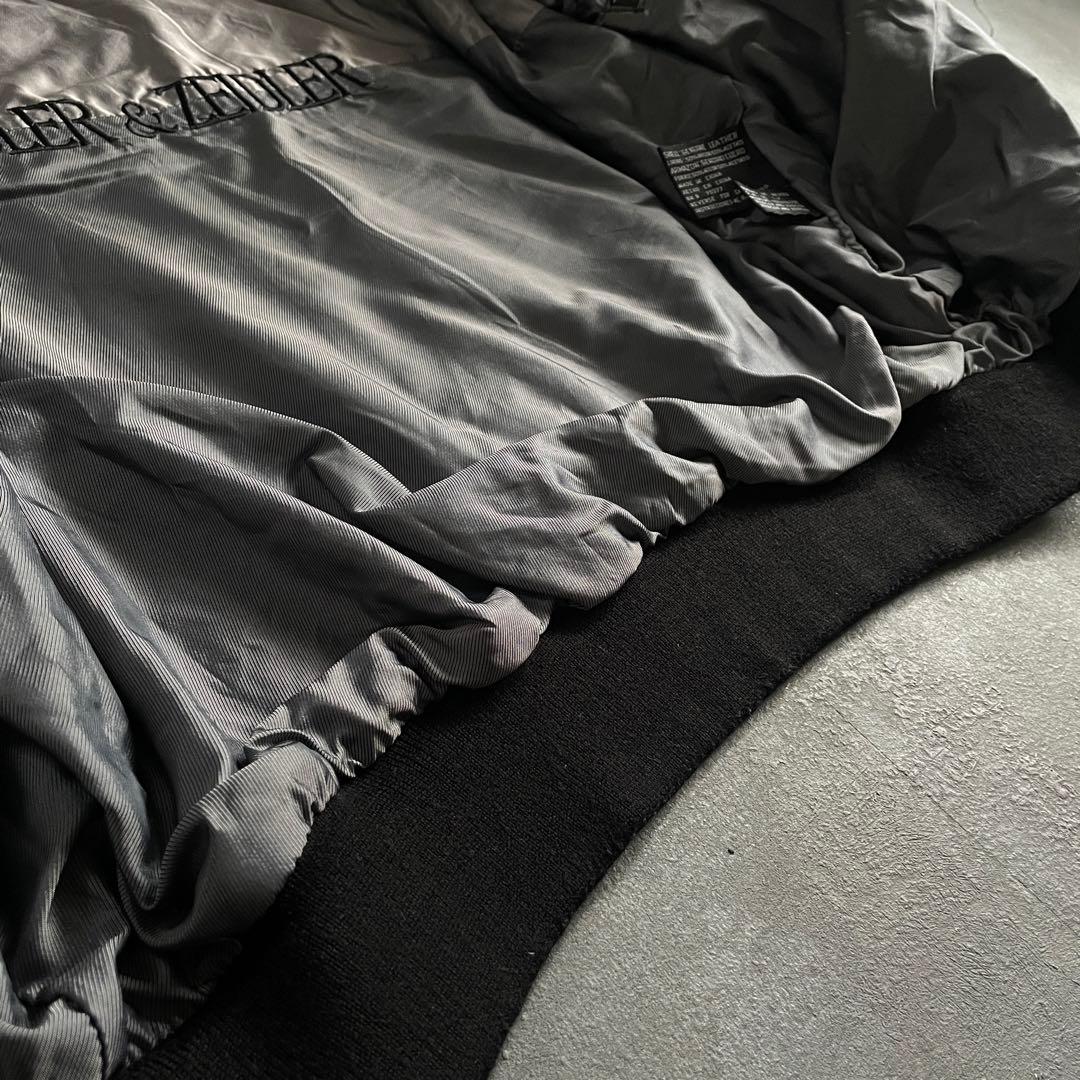 Black×Brown“Switching“羊革“bomber jacket