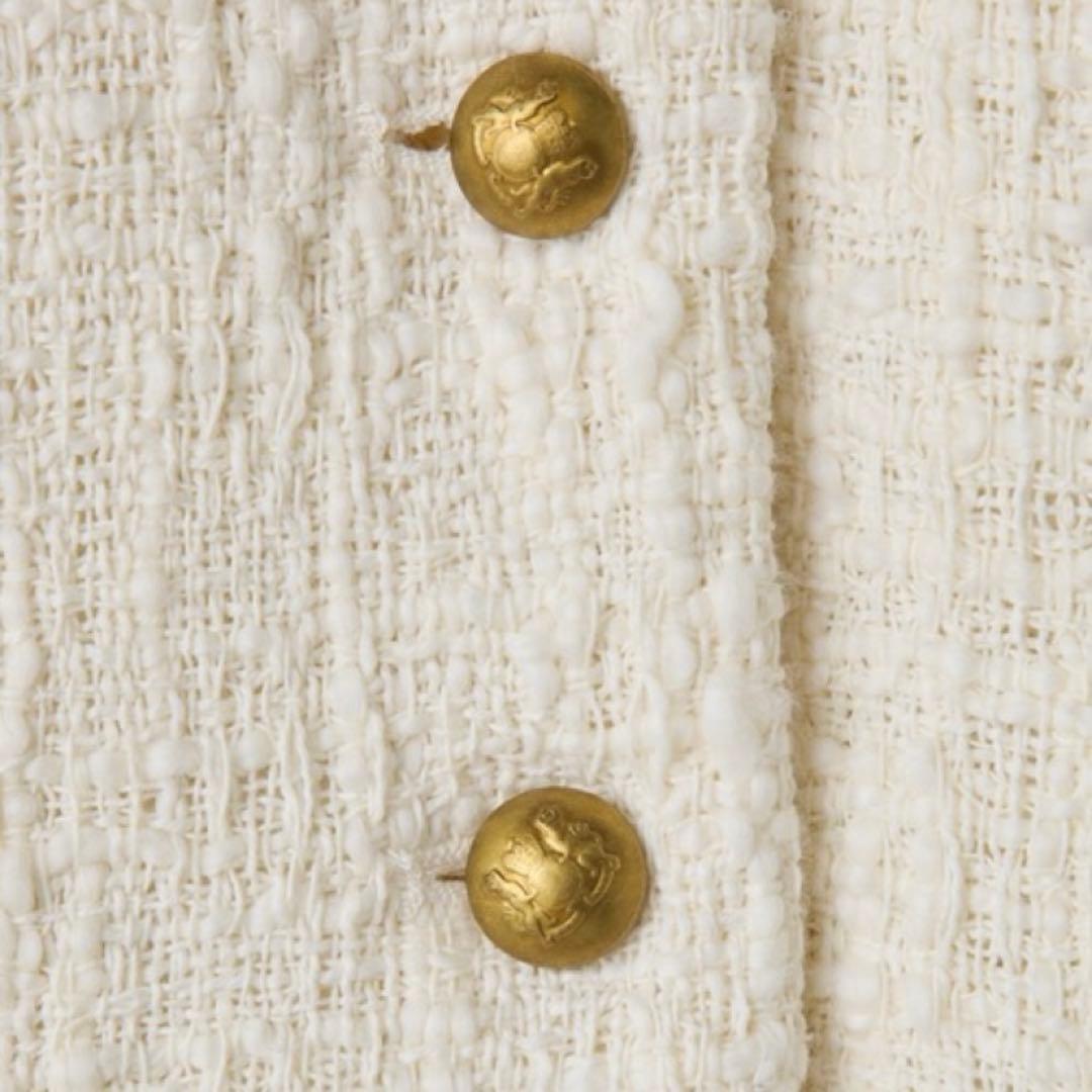 【くったん】PUAL CE CIN コットンツイードベスト アイボリー