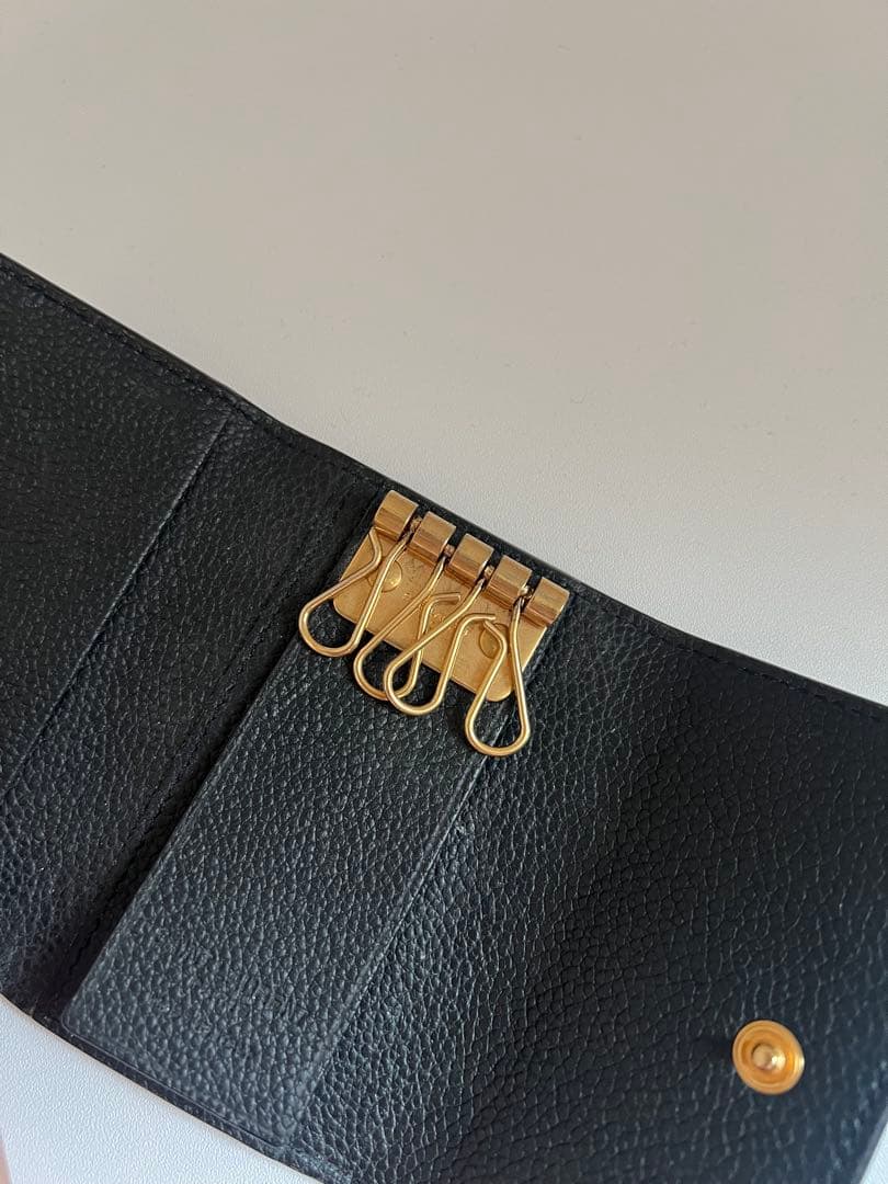 【はなげふらいあ】SAINT LAURENT ブラック レザー キーケース