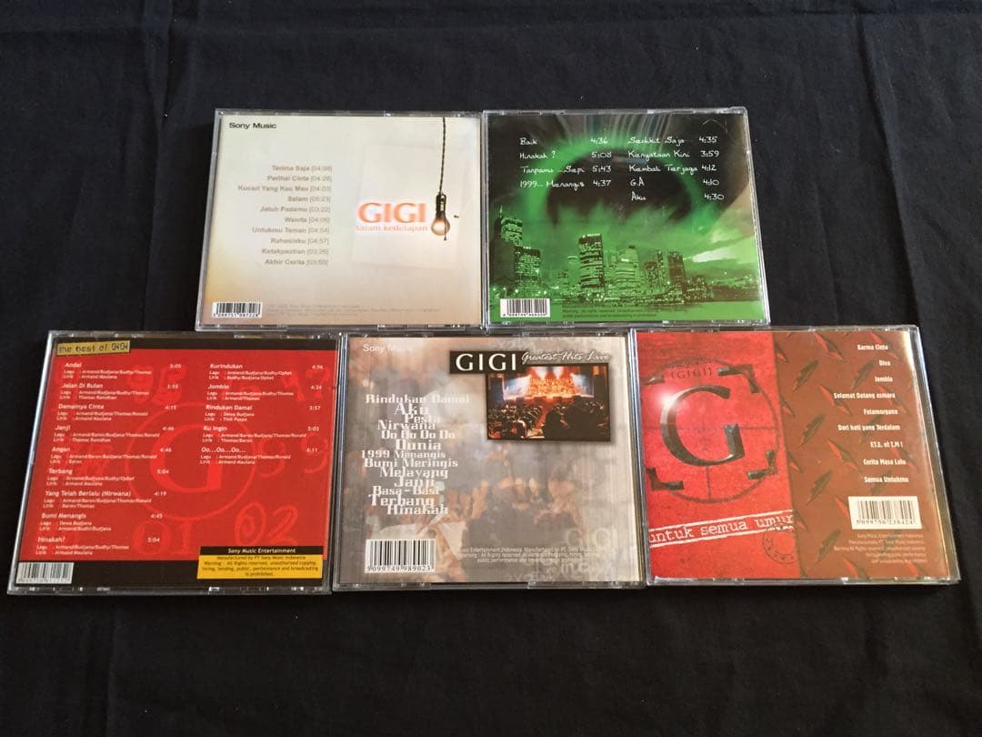 ★希少!インドネシア国民的ROCK BAND GIGI CD5枚セット★[Q凹]