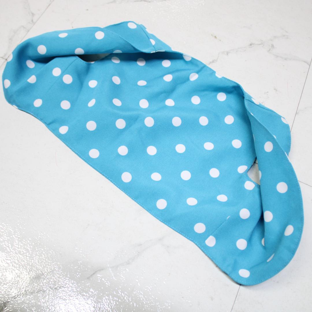 【フラメンコ衣装】スカイブルー 上下セット ツーピース 水玉 ボランテ ファルダ