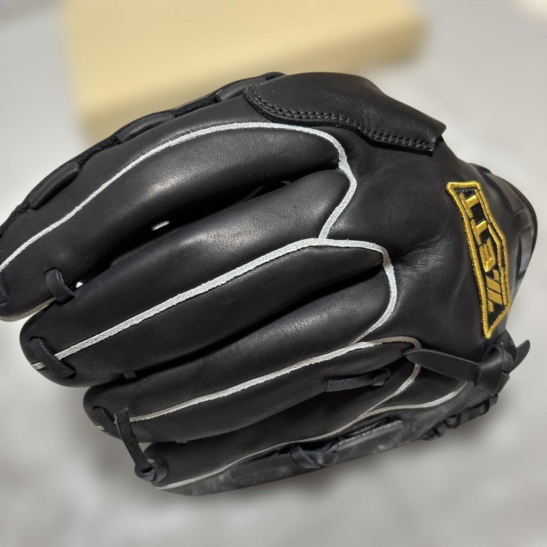 黒いレザー硬式野球グローブ 阪神タイガース 藤浪選手 直筆サイン