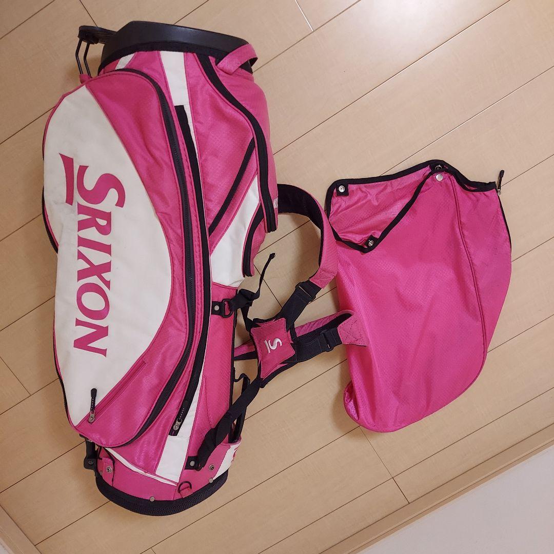 SRIXON スリクソン 軽量 キャディバック スタンド ホワイト/ピンク