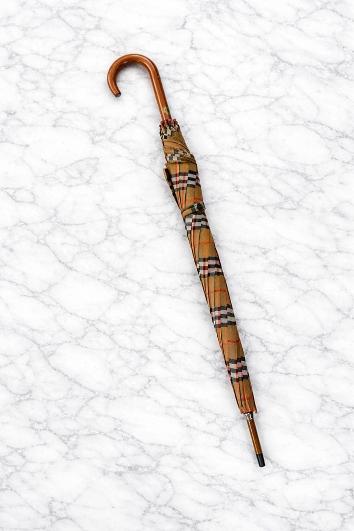 新品未使用 バーバリー ノバチェック 長傘 木製ハンドル　男女兼用