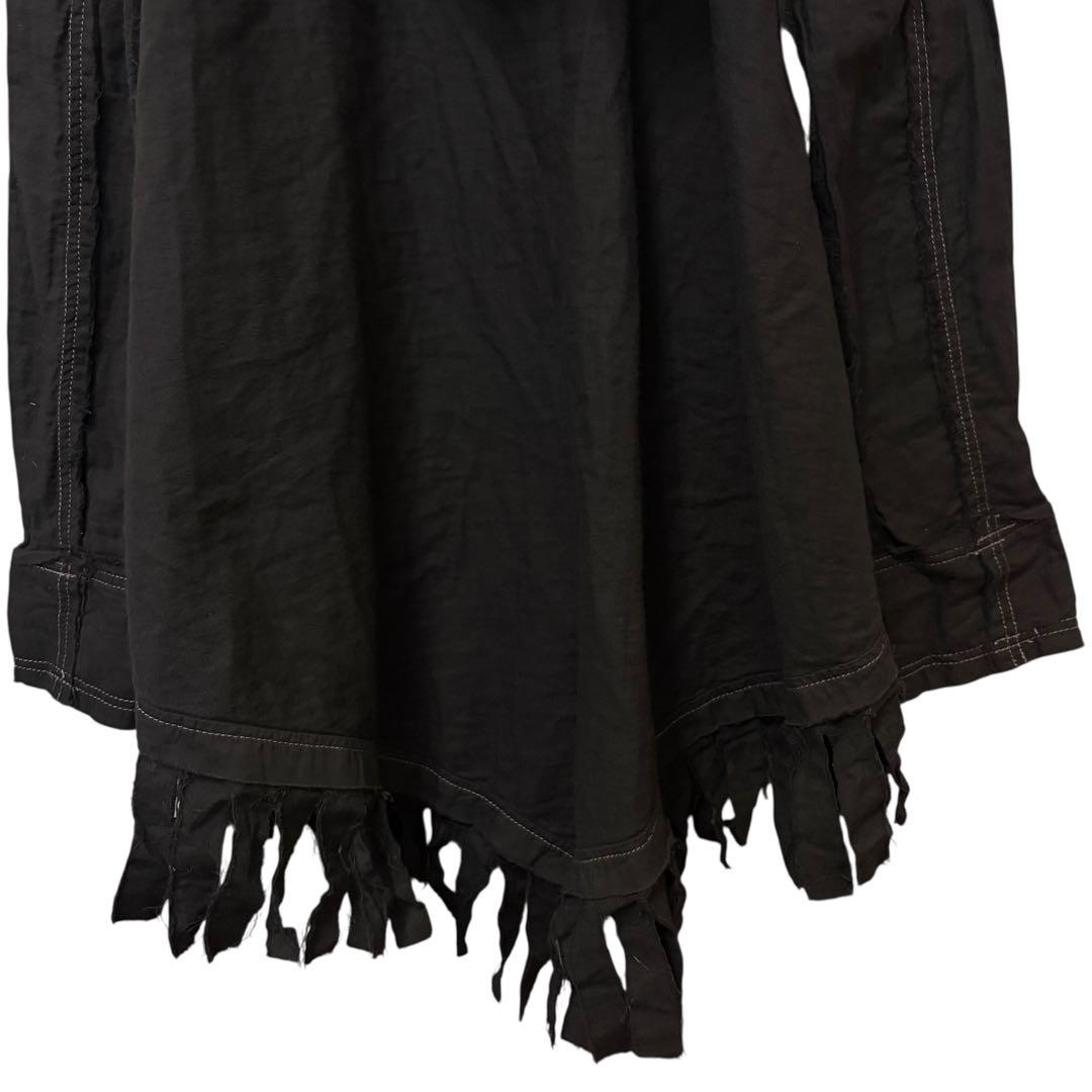 アルゴンキン フリンジポンチョ ジャケット ゴシック パンク ブラック