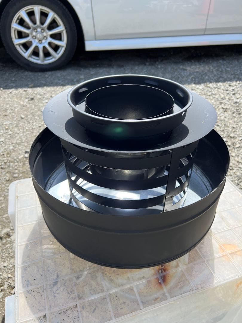 φ150 2重煙突用　防鳥網付き丸トップ