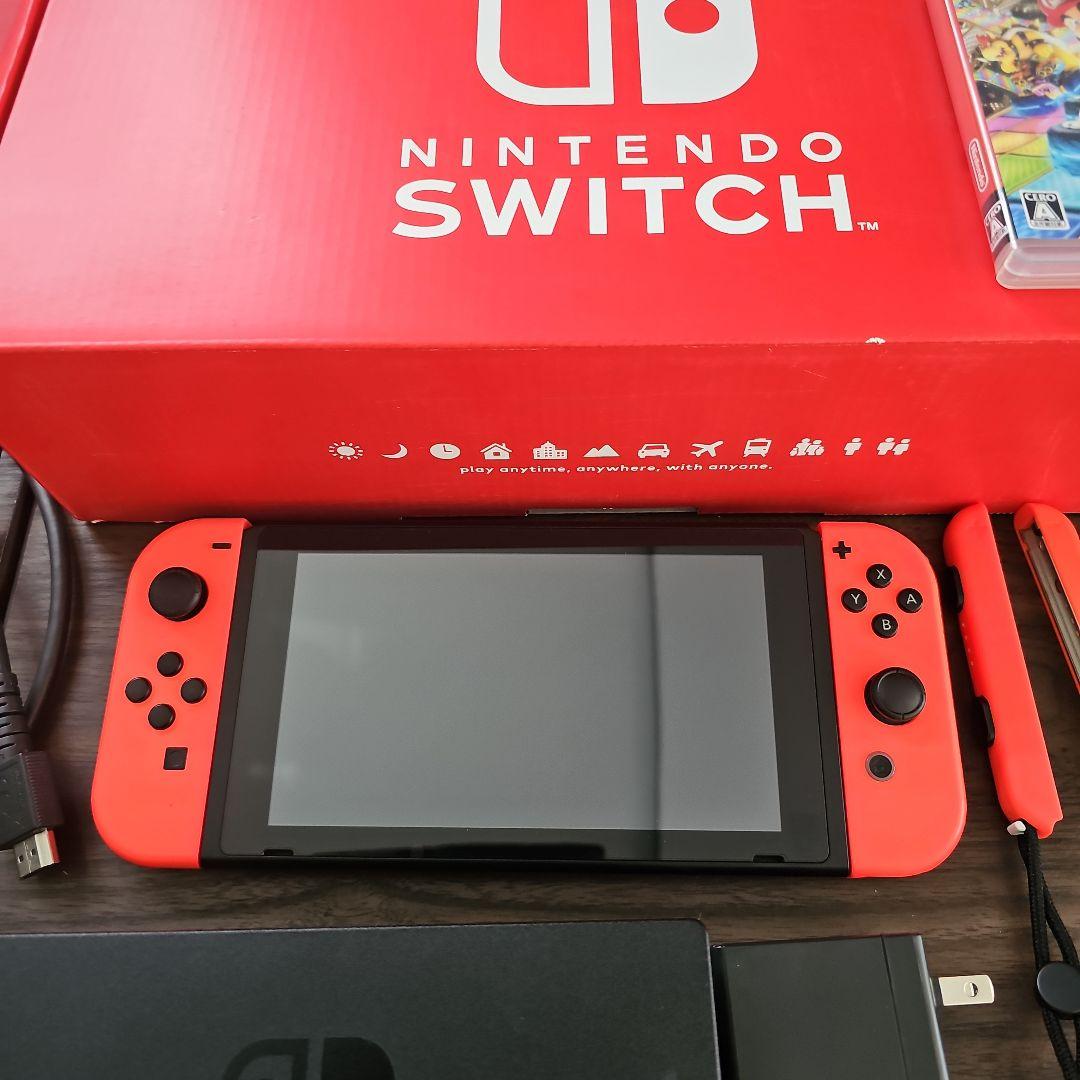 美品　Nintendo Switch本体 マリオカート８セット　おまけケース付き