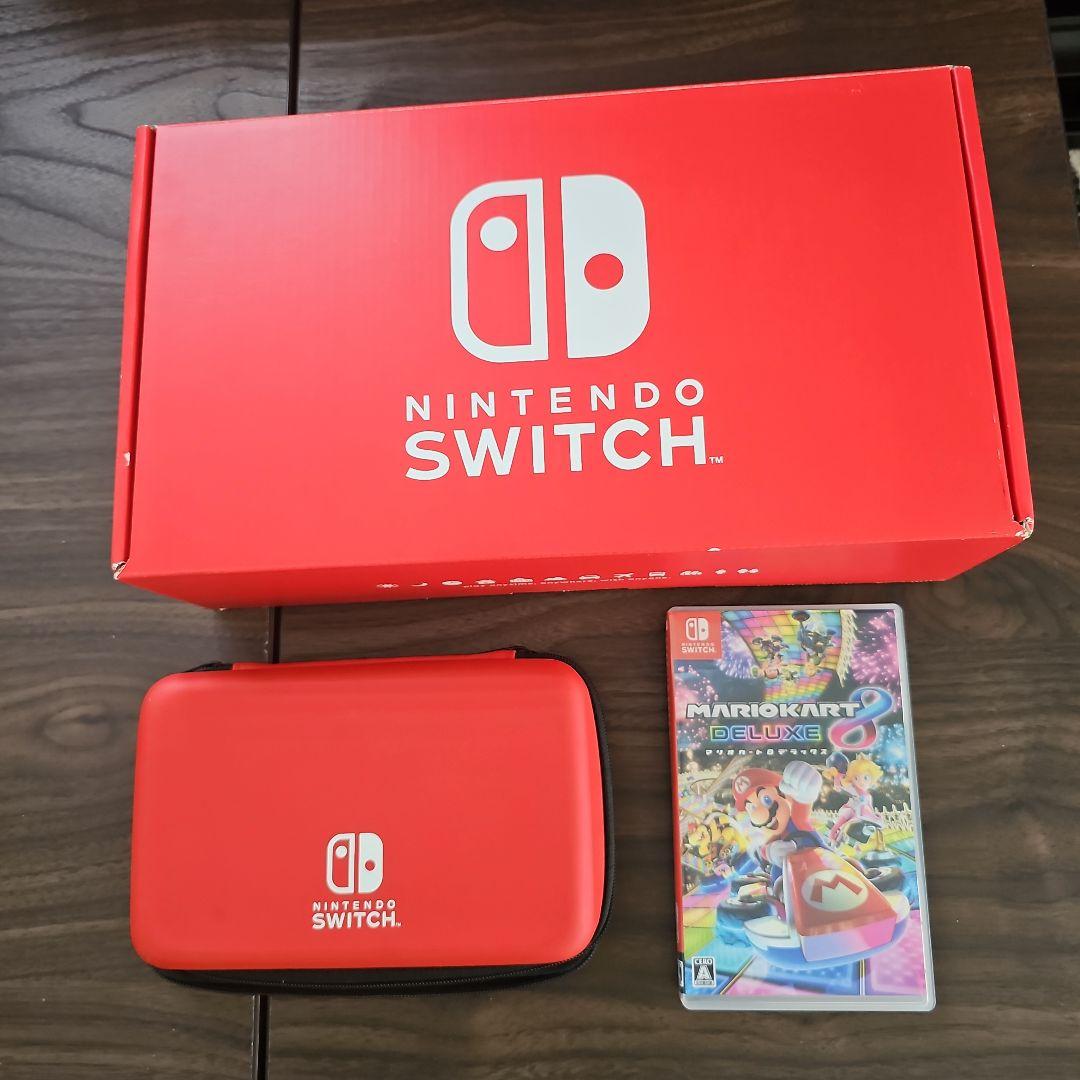 美品　Nintendo Switch本体 マリオカート８セット　おまけケース付き