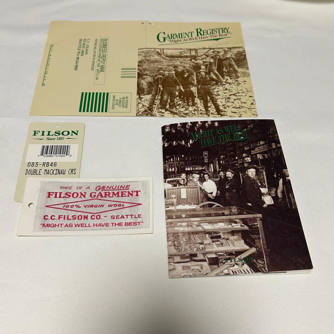 超希少！[新品未使用]フィルソンFILSON ダブルマッキノークルーザー