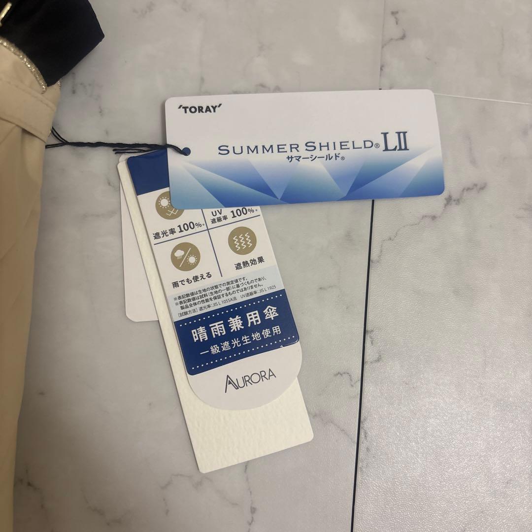 ジルスチュアート1級遮光晴雨兼用折りたたみ傘トップフラット楽折サマーシールド