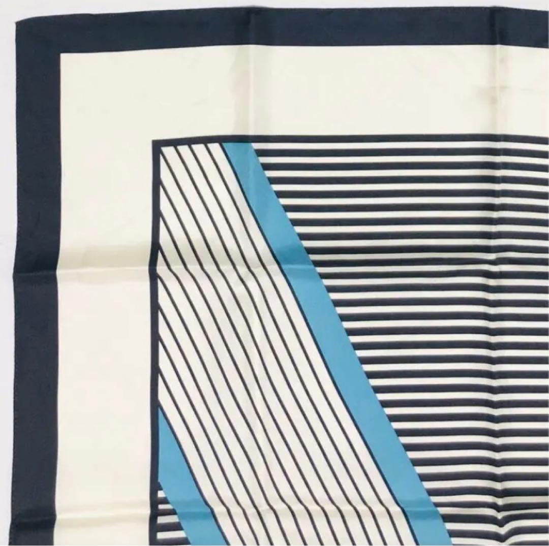 美品 LOUIS VUITTON ルイヴィトン スカーフ シルク しま模様