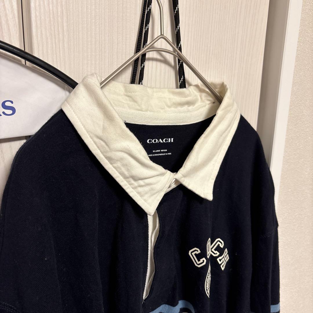 COACH ラガーシャツ　ラグビーシャツ　XXL ポロシャツ