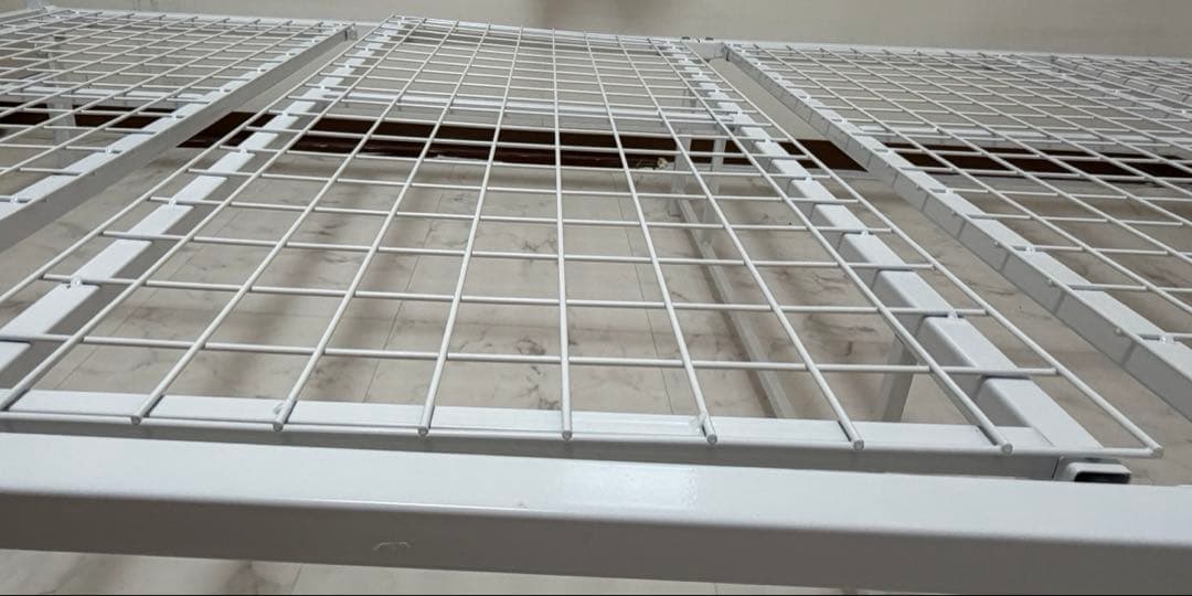 ニトリ バジーナ STN2 シングル フレーム ホワイト パイプ ベッド