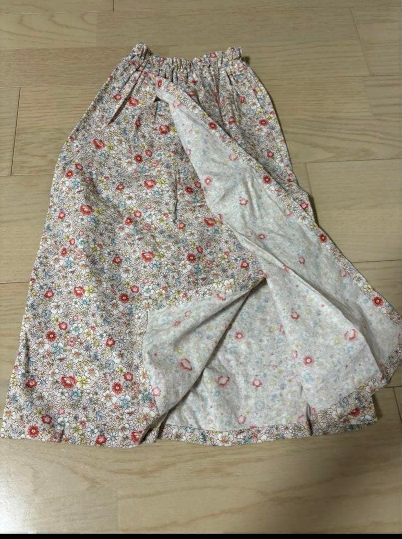 753 3歳 ハンドメイド着物風セット 花柄