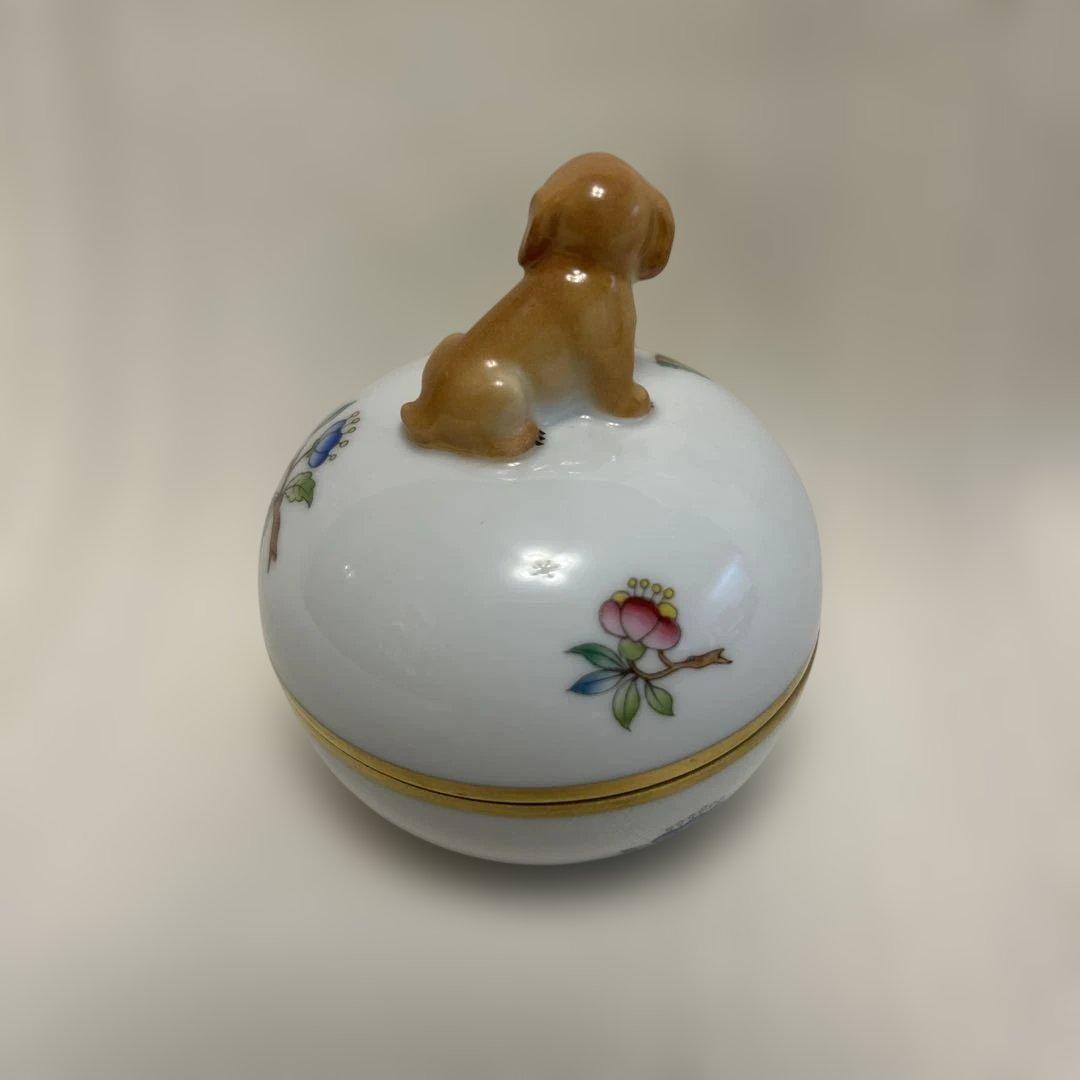 未使用保管品　ヘレンド 犬　ミニ　小物入れ ボンボニエール