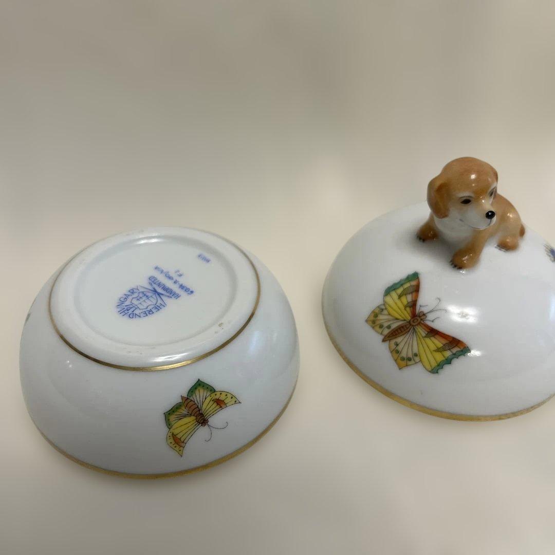 未使用保管品　ヘレンド 犬　ミニ　小物入れ ボンボニエール