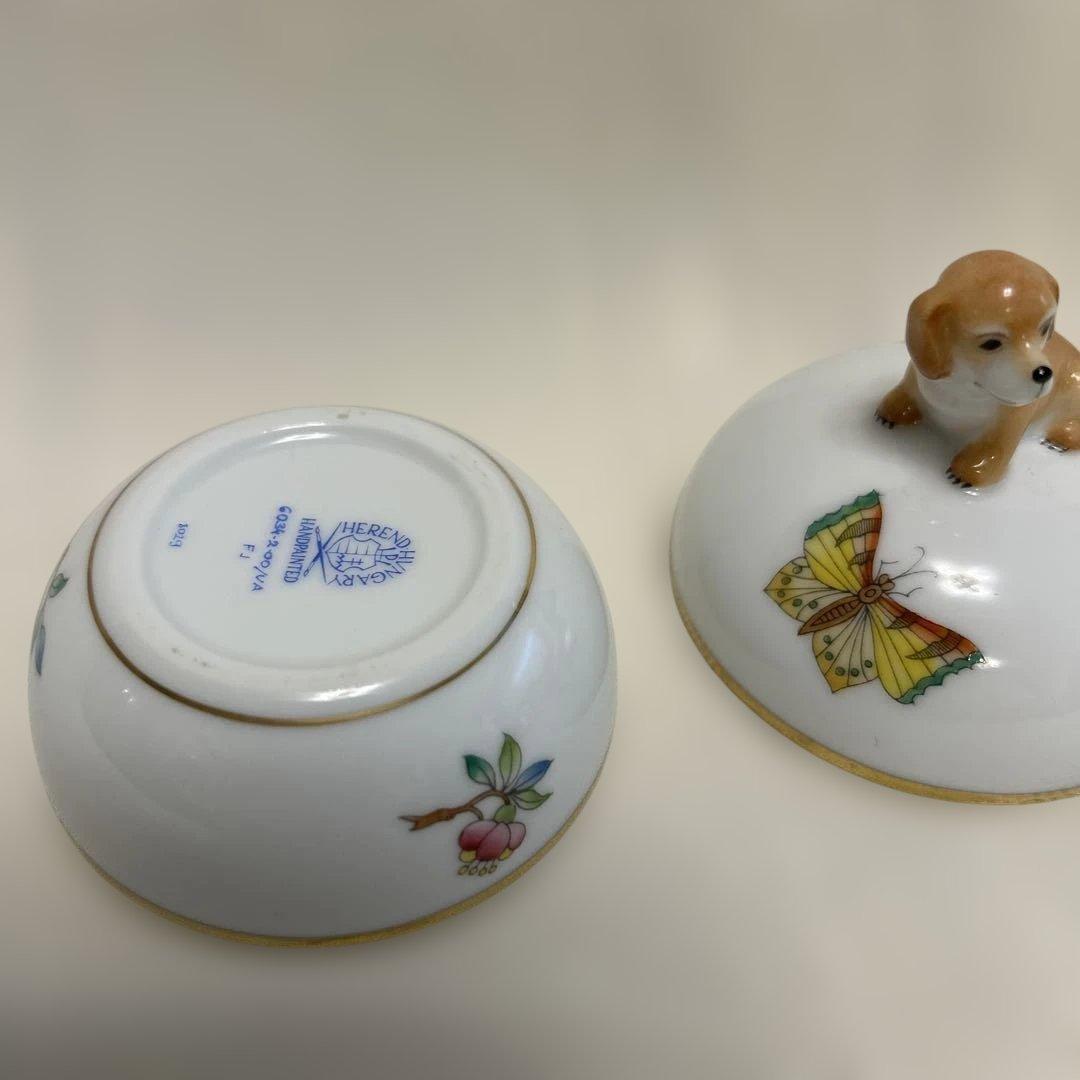 未使用保管品　ヘレンド 犬　ミニ　小物入れ ボンボニエール