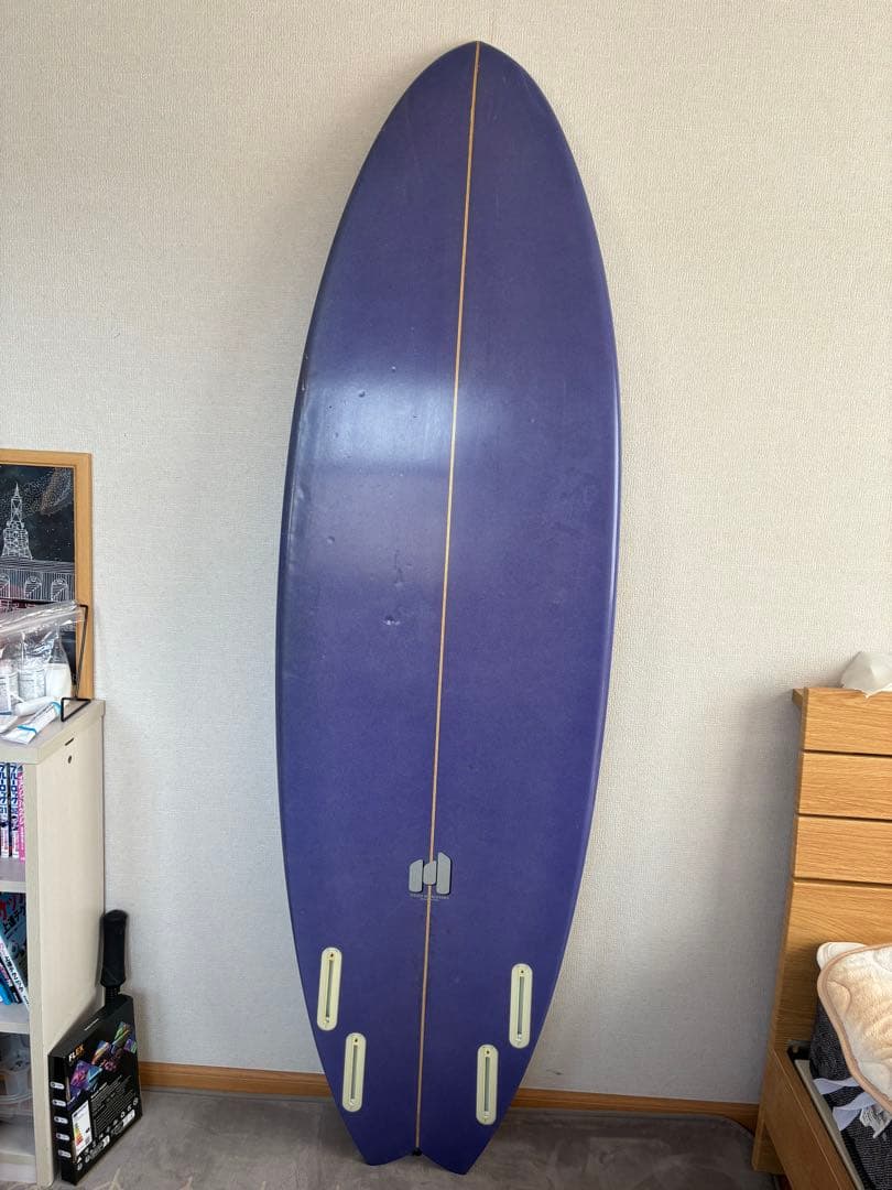 室原真二5’11 ハンドシェイプ クアッド FCS 高反応 高速モデル