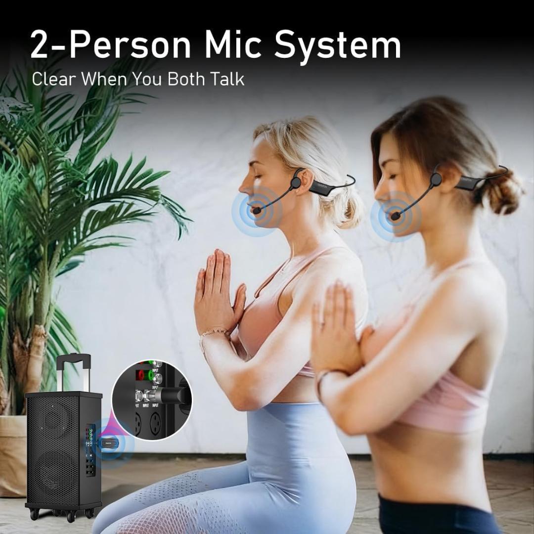 新品 KIMAFUN 完全防水ワイヤレスマイク 2人用 定価21,999円