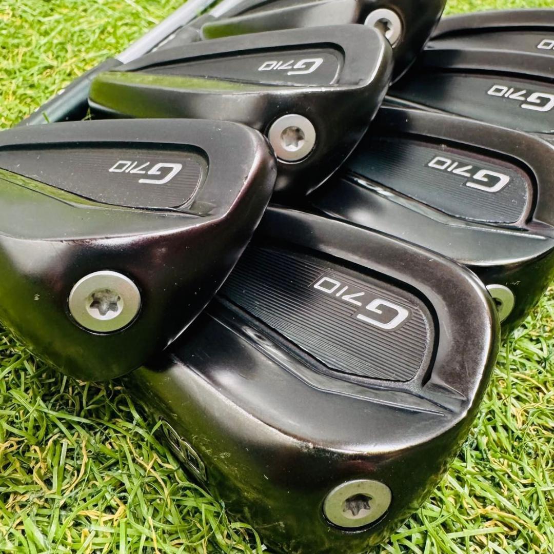 【良品】初級者 ピン G710 オレンジドット メンズアイアンセット 7本 R