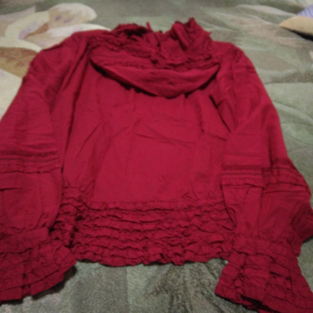 ピンクハウス　インゲボルグ　ピコフリルいっぱいフード付ブラウス