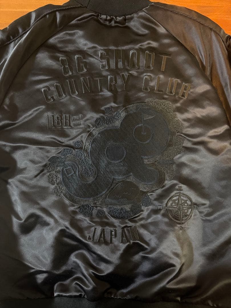 8Gshoot スカジャン プルオーバー ブラックLサイズ