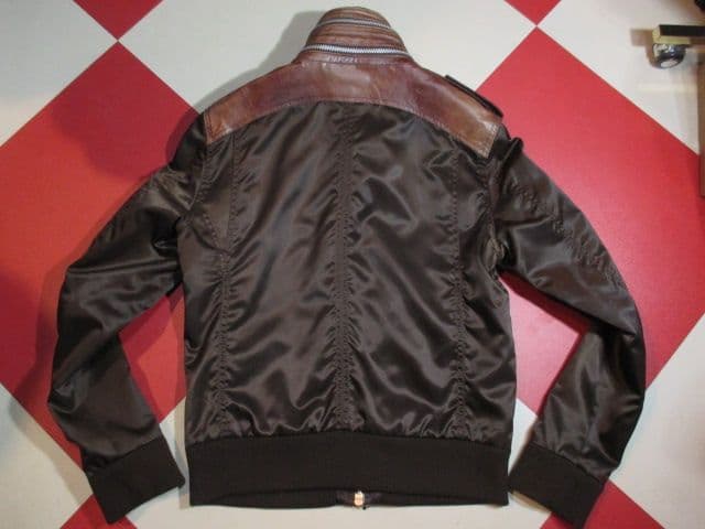 希少 カンガルーレザー LUV MAISON ナイロン×レザージャケット