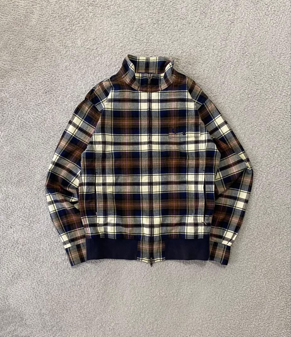 【美品】Fred Perry チェックジャケット 短丈　Sサイズ
