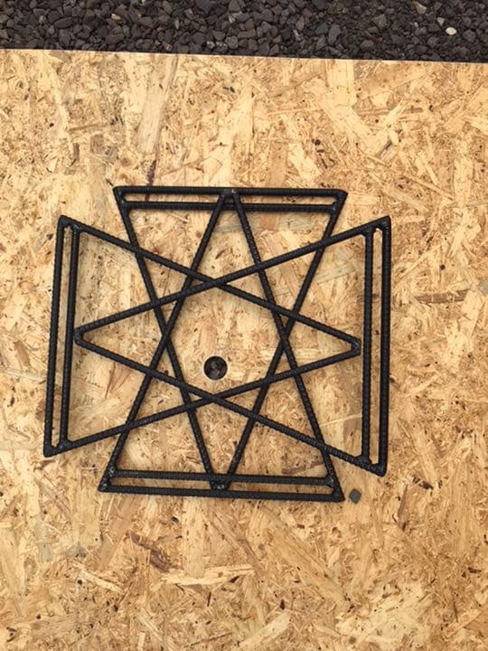 アイアンテーブル　囲炉裏