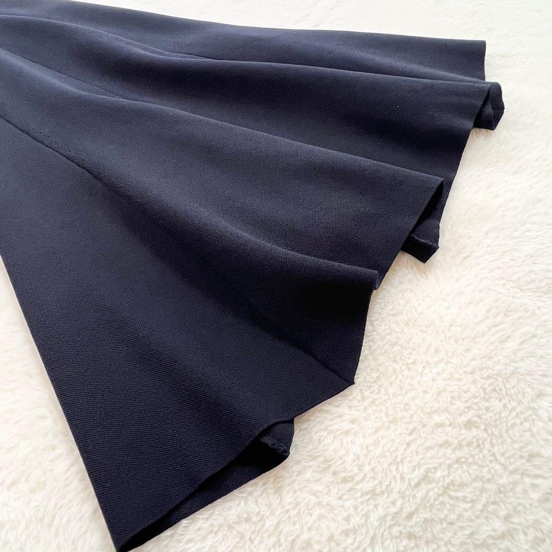 【セルフォード】マーメイドラインロングワンピース☆フレンチスリーブ☆上品☆黒☆S