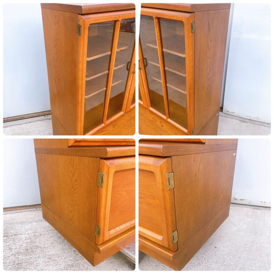 【美品送料込】カリモク アンティーク食器棚 収納棚 ヴィンテージ家具 昭和レトロ