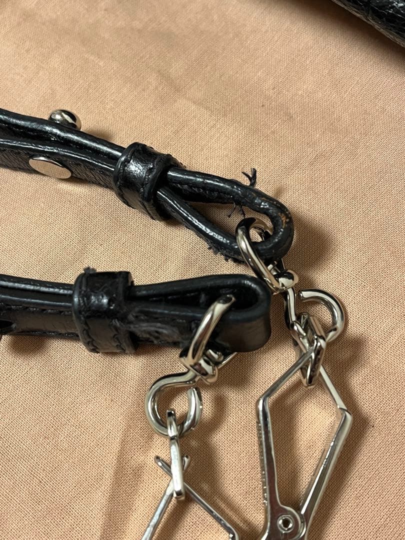 miumiu VITELLO LUX サイドリボン 2wayバッグ 黒