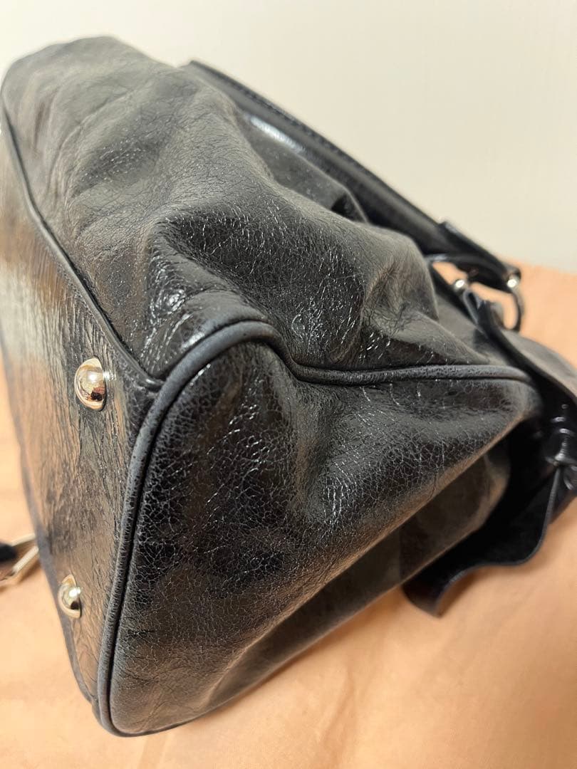 miumiu VITELLO LUX サイドリボン 2wayバッグ 黒