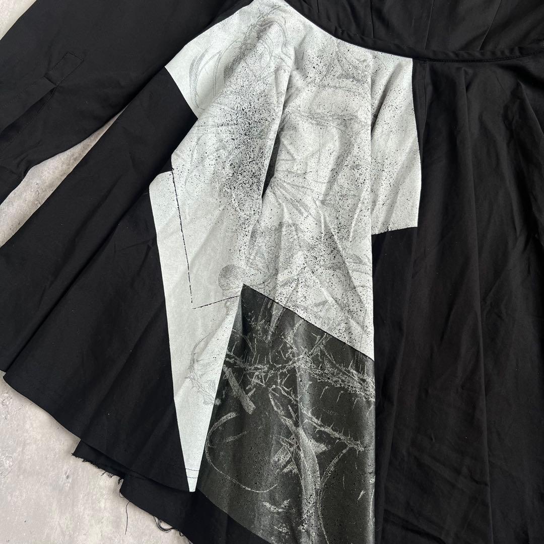 レギュレーション ヨウジヤマモト　フレアライン　フォトグラフィック　ロングシャツ
