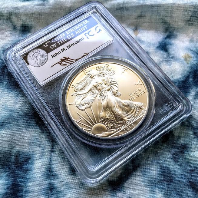 【貴重】2014 アメリカ 米国 シルバーイーグル MS69 ガバメントボックス
