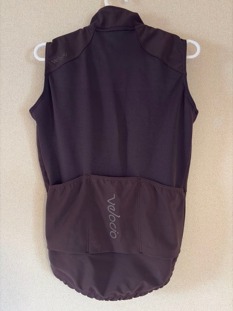 velocio ブラウン ジレ胸部、後部ポケット付き