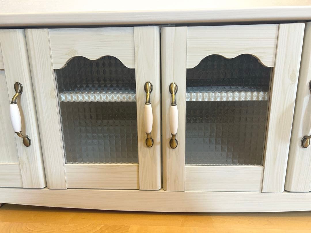 北欧デザイン テレビ台 ガラス扉付き