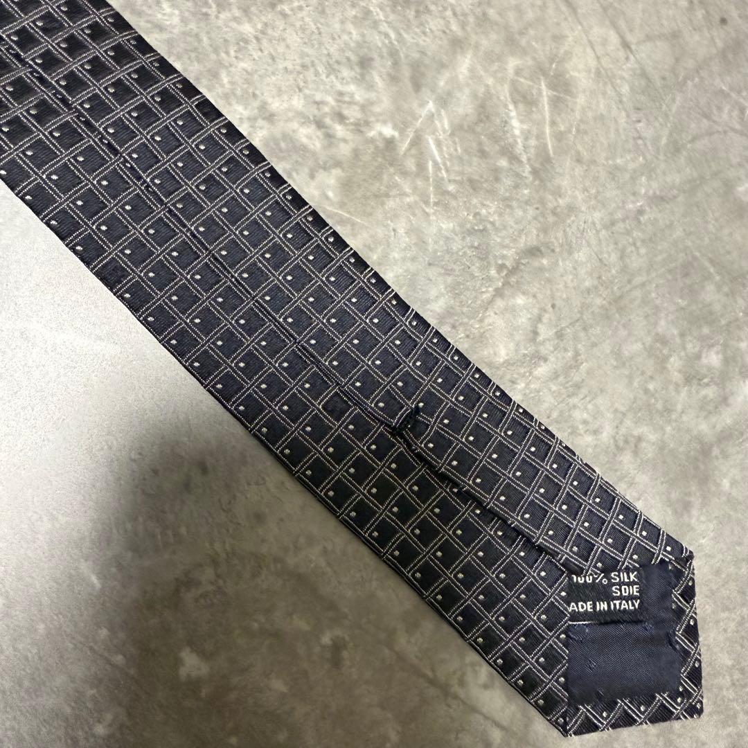 【✨極美品✨】GUCCI グッチ ネクタイ 格子柄 G柄 ブラック ハイブランド